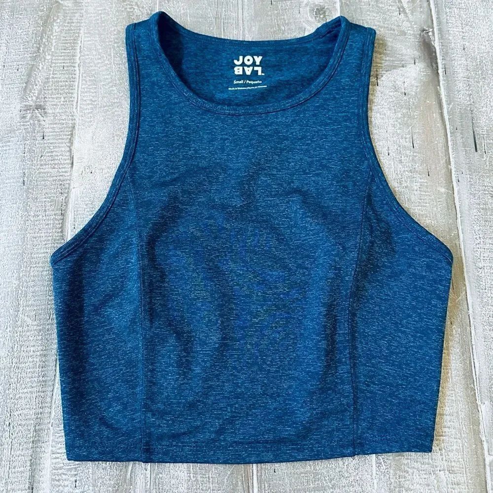 Joy Lab Blue Active Sports Bra Crop Top S